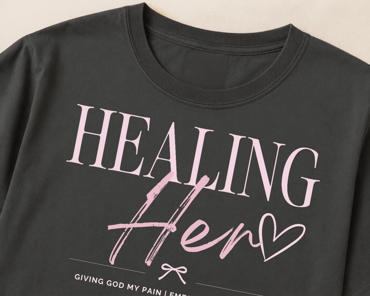 Healing Her Tee | Christian Faith Based Women's Shirt | Comfort Colors 1717 Oversized Graphic Tee
