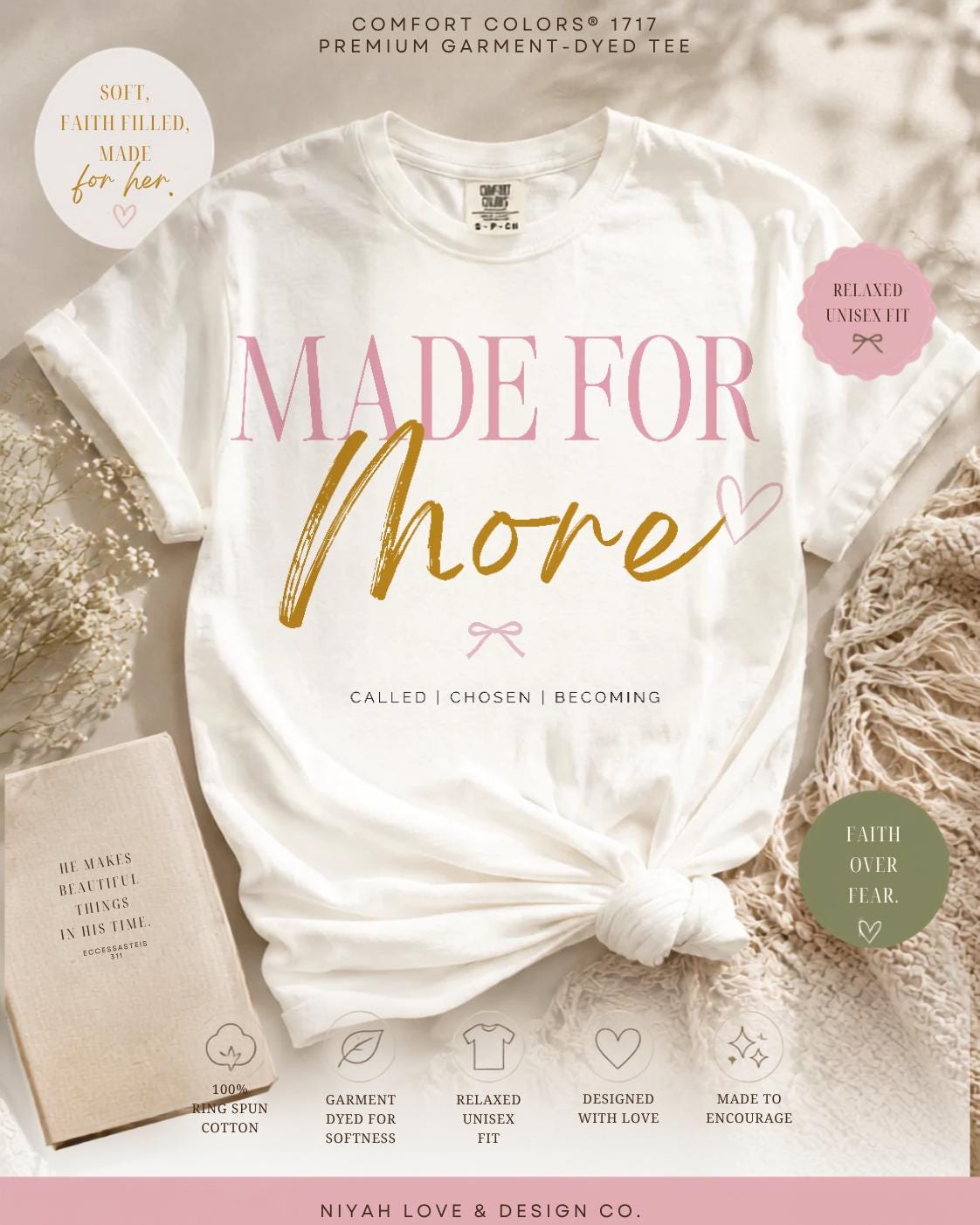 Made For More Christian Tee | Comfort Colors 1717 Graphic Shirt