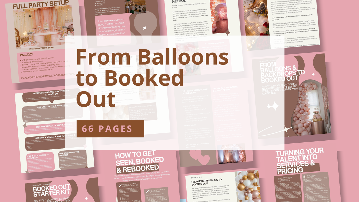 From Balloons & Backdrops to Booked Out