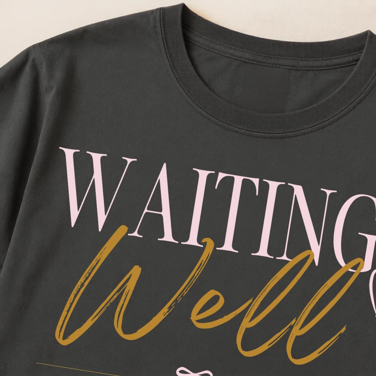 Waiting Well Tee | Christian Faith Based Women's Shirt | Comfort Colors 1717 Oversized Graphic Tee